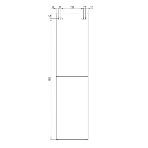 Mereo Aira, koupelnová skříňka 157 cm vysoká, levé otevírání, šedá CN734L