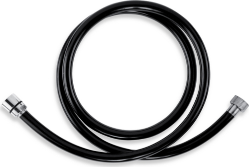 Novaservis Sprchová hadice plastová 150 cm černá-chrom PVC/150,5