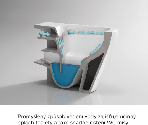 Mereo WC závěsné, RIMLESS, 530x355x360, keramické, vč. sedátka CSS113S VSD81S