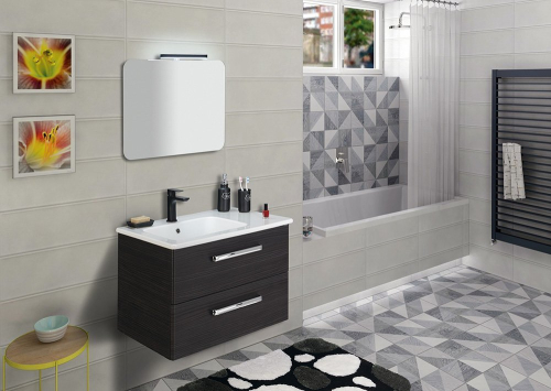 Sapho ISHAPE zrcadlo s broušenou hranou 50x70cm, zakulacené rohy, CU free AG457
