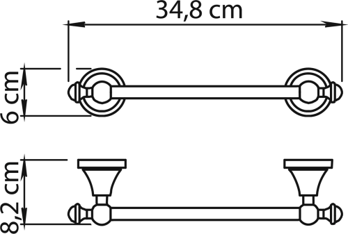 Gedy NEVIS držák ručníků 300x82mm, chrom NV213013