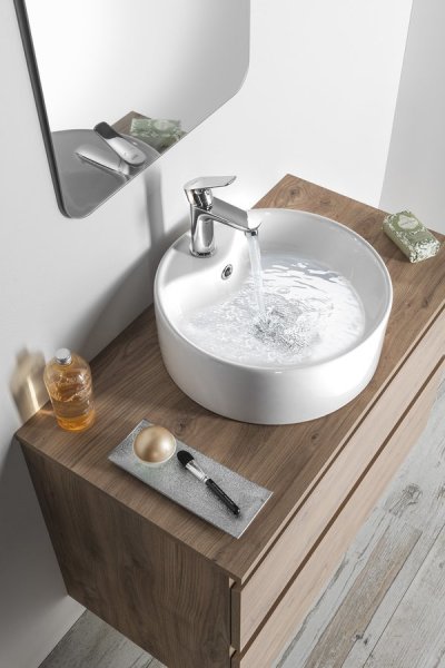Aqualine Keramické umyvadlo na desku Ø 40cm, bílá 49413