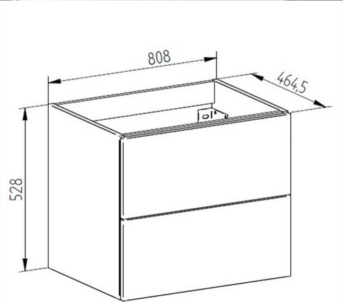 Mereo Aira, koupelnová skříňka 81 cm, Multidecor, Dark Rockford Hic CN791SDRH1