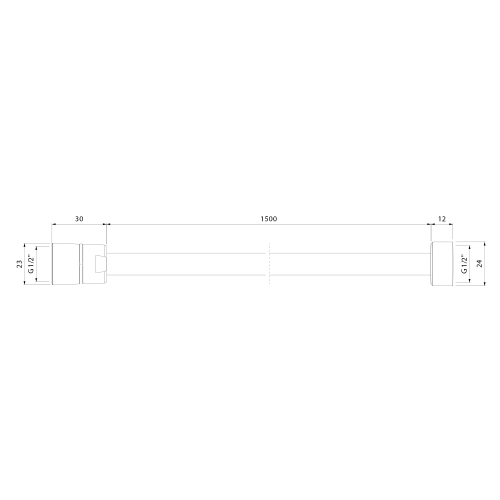 Sapho POWERFLEX kovová sprchová hadice, 150cm, chrom FLEX150