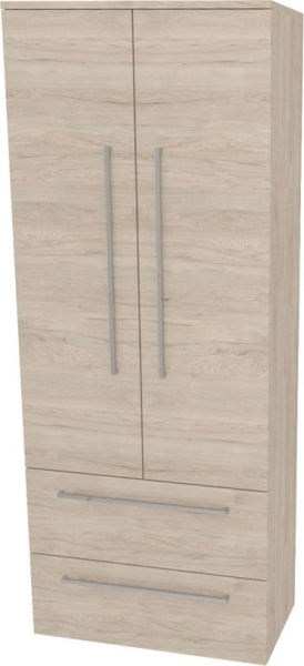 Mereo Bino, koupelnová skříňka vysoká 163 cm, dvojitá, Multidecor, Light Rock Hickory CN699LRH1