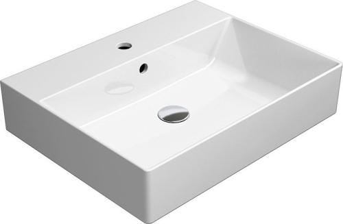 GSI KUBE X keramické umyvadlo 60x47cm, broušená spodní hrana, bílá mat 94319109