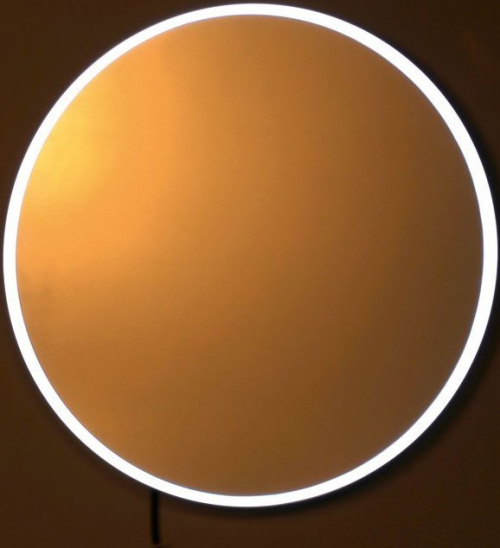 Sapho FLOAT kulaté zrcadlo s LED podsvícením ø 60cm, bílá 22559