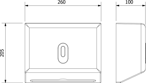 Aqualine EMIKO zásobník papírových ručníků 260x205mm, bílá 1319-81