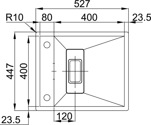 Nerezový dřez Sinks INVISIBLE 527 FI 1,0mm RDINK5274471V
