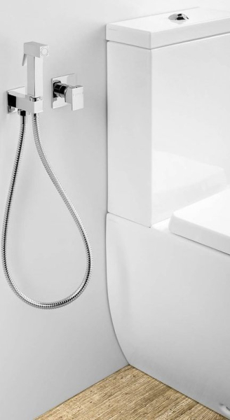 Sapho LATUS podomítková bidetová baterie se Stop sprškou, chrom 1102-40-01