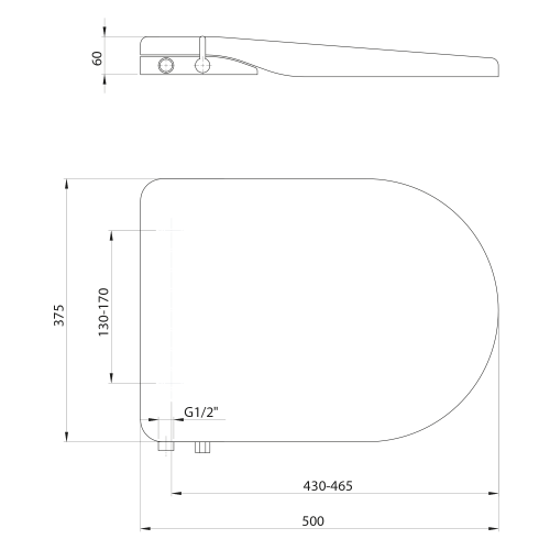JALTA WC kombi s funkcí bidetu Clean Star,  Rimless, spodní/zadní odpad, bílá LB402-1