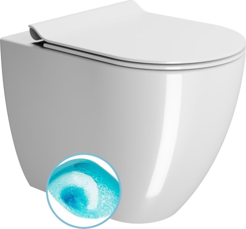 GSI PURA WC mísa stojící, Swirlflush, 36x55cm, spodní/zadní odpad, bílá ExtraGlaze 880311