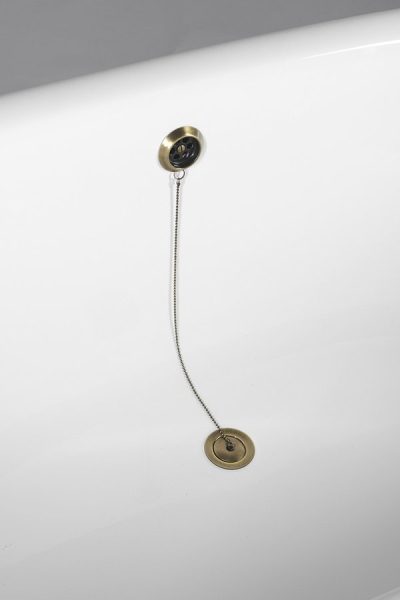 Polysan REGATA volně stojící vana 175x85x61cm, nohy bronz, černá/bílá 10271
