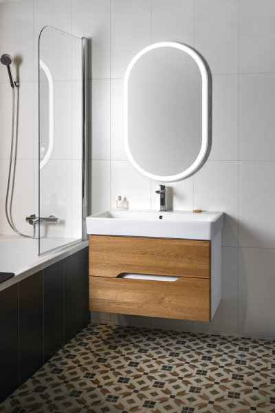 Sapho PARGA oválné zrcadlo s LED osvětlením 60x100cm PG600