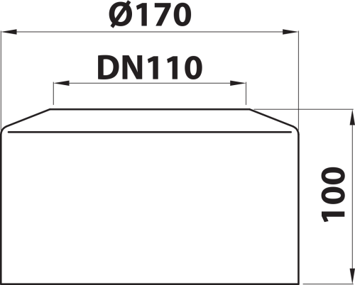 Bruckner Rozeta dělená pro WC dopojení 110mm, v.100mm 159.392.0