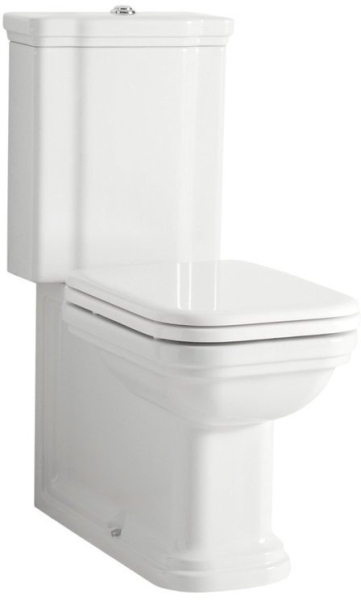 Kerasan WALDORF WC kombi, spodní/zadní odpad, bílá-chrom WCSET04-WALDORF