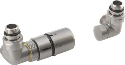 Sapho CORNER připojovací sada ventilů termostatická triaxiální, levé provedení, nerez mat CP1511LS