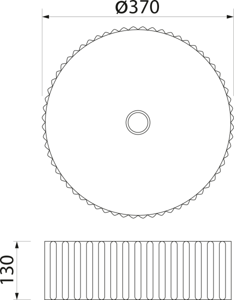 Sapho PICOBELLO keramické umyvadlo na desku Ø 37cm, bílá AR484