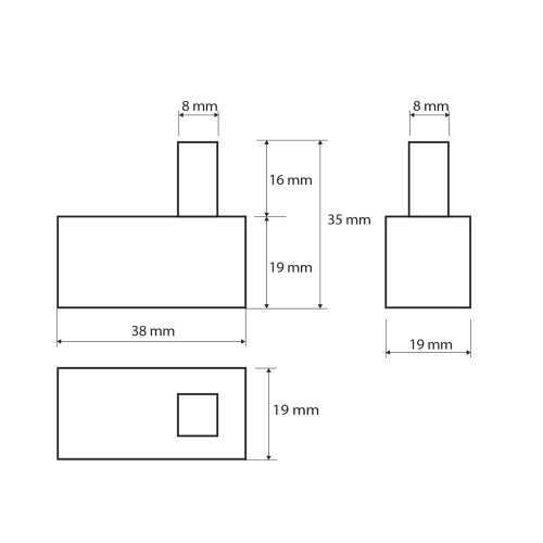 Sapho X-SQUARE háček hranatý XQ202
