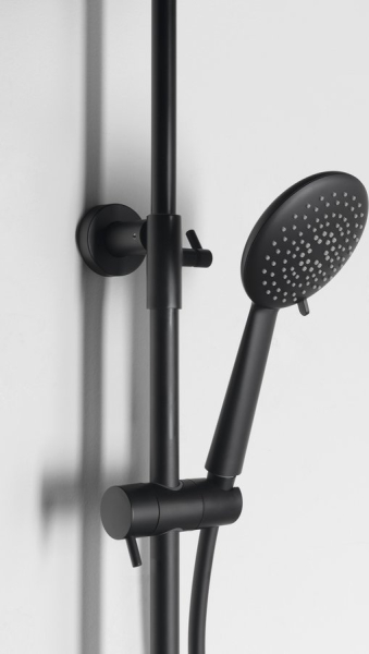 Sapho SOLARIS sprchový sloup s termostatickou baterií, černá/zlato mat WD139G