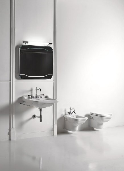 Kerasan WALDORF keramické umyvadlo 60x55cm, 3 otvory, bílá 4140K1-3