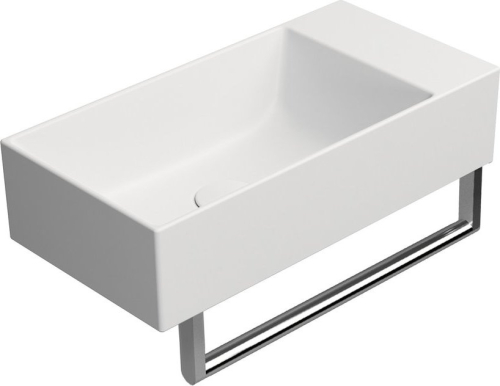 GSI KUBE X keramické umývátko 50x25cm, bez otvoru, pravé/levé, bílá mat 9486009