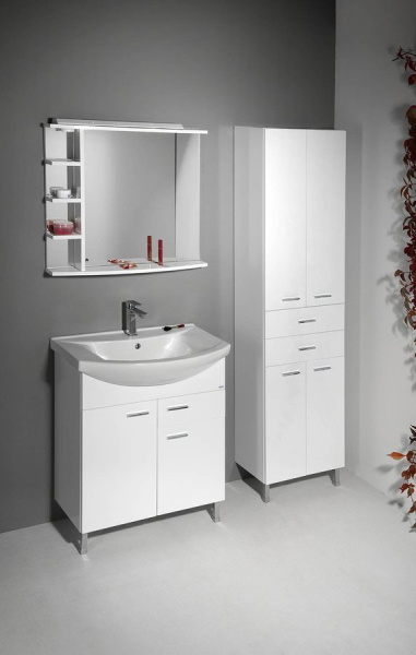 Aqualine ZOJA/KERAMIA FRESH skříňka vysoká se zásuvkami 50x184x29cm, bílá 51291