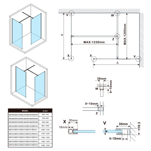 Polysan ESCA čiré sklo 767x2100mm ES1080