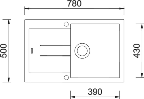 Granitový dřez Sinks AMANDA 780 Metalblack+VITALIA GR AM78074VIGR74