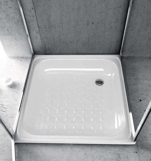 SMAVIT Smaltovaná sprchová vanička, čtverec 80x80x16cm, bílá PD80X80