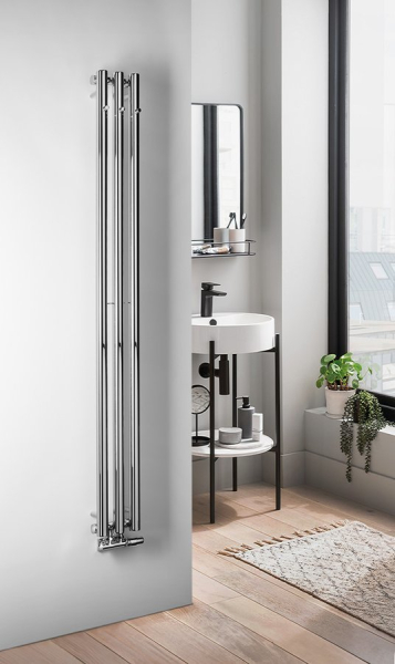 Sapho PILON otopné těleso 196x1800mm, se třemi háčky pro ručník, chrom IZ126T