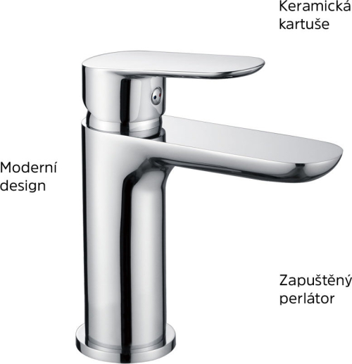 Mereo Umyvadlová stojánková baterie, Viana, s clic-clac CH03VS, chrom CBE10104C