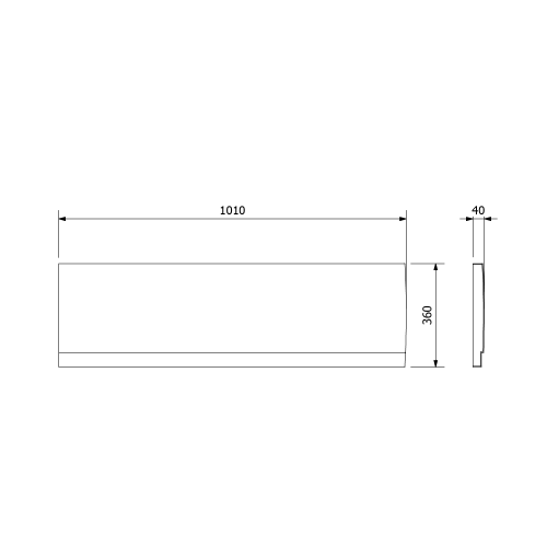 Polysan DEEP PLAIN čelní panel 100x36cm, levý 83626