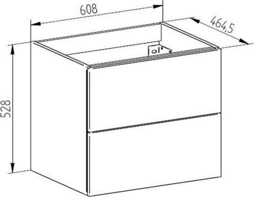 Mereo Aira, koupelnová skříňka 61 cm, Multidecor, Černá Supermat CN790SCIPM