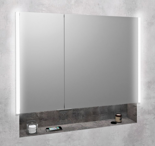 Sapho INTEGRA zápustná galerka s LED osvětlením, 85x70cm IN085