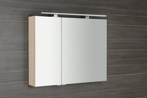 Sapho MIRRÓ galerka s LED osvětlením, 90x70x16cm, jilm bardini MC090-0013