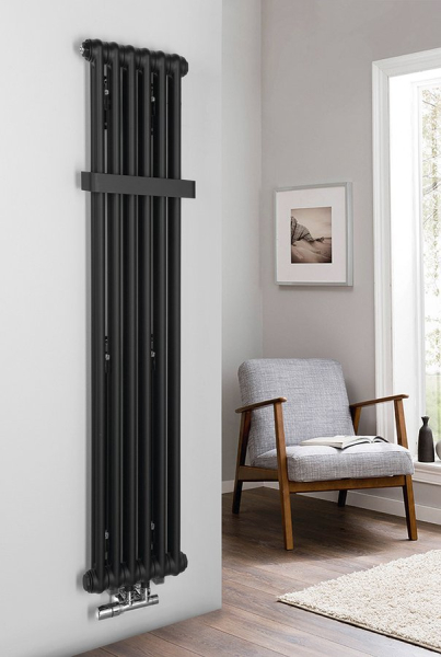 Sapho FEDE otopné těleso 1500x306mm, 6 seg., černá mat IR191