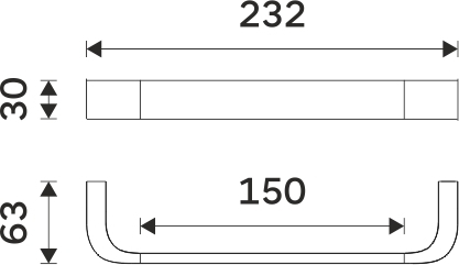 Nimco NIKAU černá Držák na ručníky, 23 cm NKC 30060-90