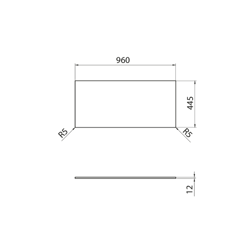 Sapho Deska Rockstone 960x12x445mm, bílá mat DTR96-0101
