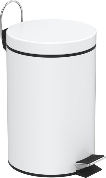 Aqualine SIMPLE LINE odpadkový koš kulatý 3l, bílá mat 28103