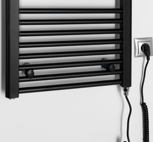 Aqualine DIRECT-E elektrické otopné těleso rovné 450x960 mm, 300 W, černá ILE94TB
