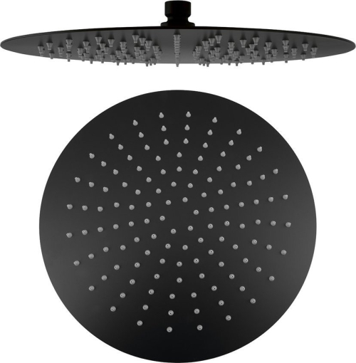 Sapho SLIM hlavová sprcha, průměr 300mm, černá mat MS573B