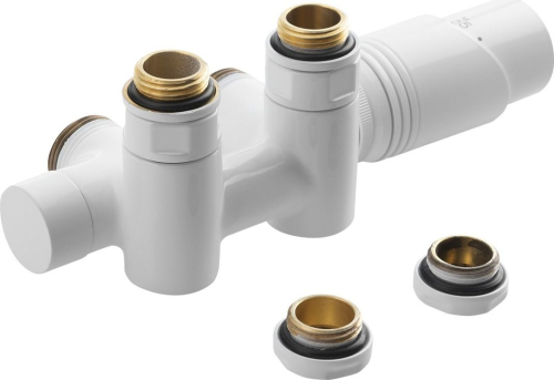 Bruckner WICHER COMBI připojovací sada termostatická pro středové připojení 50mm, bílá 600.331.4