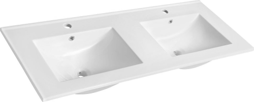 Sapho SLIM keramické dvojumyvadlo, nábytkové, 120x46, 5cm, bílá 1601-120
