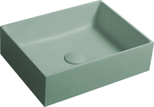 Sapho FORMIGO betonové umyvadlo na desku, 47, 5x36, 5cm, zelená mat FG123