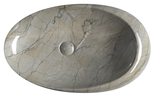 Sapho DALMA keramické umyvadlo na desku, 68x44 cm, grigio MM313