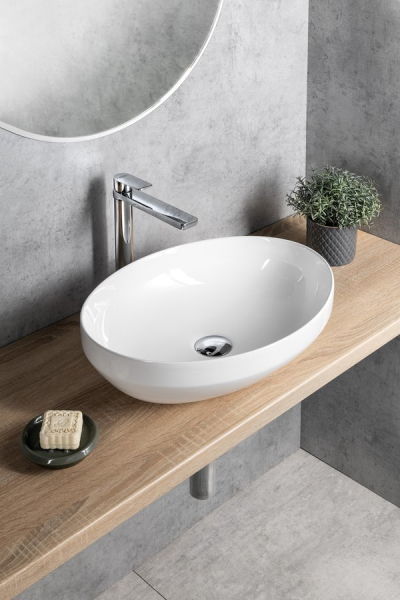 Aqualine Keramické umyvadlo na desku 50, 5x37 cm, bílá 50361