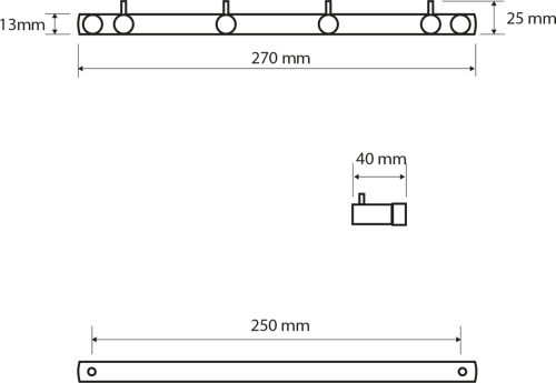 Sapho X-ROUND E čtyřháček, chrom XR204
