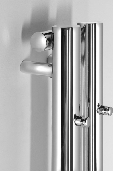 Sapho PILON otopné těleso 122x1800mm, se dvěma háčky pro ručník, chrom IZ123T
