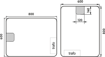 Nimco OBDELNÍKOVÁ - OBLÉ ROHY LED zrcadlo 600x800 ZP 20002